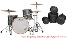 Load image into Gallery viewer, Pearl Session Studio Select Black Mirror Chrome 24/13/16/18 Shell Pack +Gig Bags | Authorized Dealer