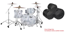 Load image into Gallery viewer, Pearl Crystal Beat 20x15_12x8_14x13 Frosted Acrylic Drum Set Shell Pack +GigBags | Authorized Dealer