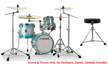 Load image into Gallery viewer, Sonor AQ2 Aqua Silver Lacquer MARTINI 14x13_13x12_8x7_12x5 Drum Shell Pack +Throne Authorized Dealer