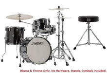 Load image into Gallery viewer, Sonor AQ2 Transparent Black Lacquer BOP 18x14_14x13_12x8_14x6 Shell Pack +Throne | Authorized Dealer
