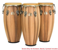 Load image into Gallery viewer, Pearl Elite Series Thai Oak Caramel Brown 3pc Quinto Conga Tumba Drum Set 11", 11.75", 12.5" Authorized Dealer