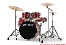 Load image into Gallery viewer, Sonor AQX Studio Red Moon Sparkle 5pc Complete 20x16,10x7,12x8,14x13,14x5.5 Drums & Hardware Authorized Dealer