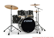 Load image into Gallery viewer, Sonor AQX Studio Black Midnight Sparkle 5pc Kit 20x16,10x7,12x8,14x13,14x5.5 Drums & Hardware Authorized Dealer
