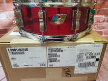 Load image into Gallery viewer, Ludwig Vistalite Red 5x14" Bowtie Lug Molded Acrylic Snare Drum | In Stock Now | Authorized Dealer