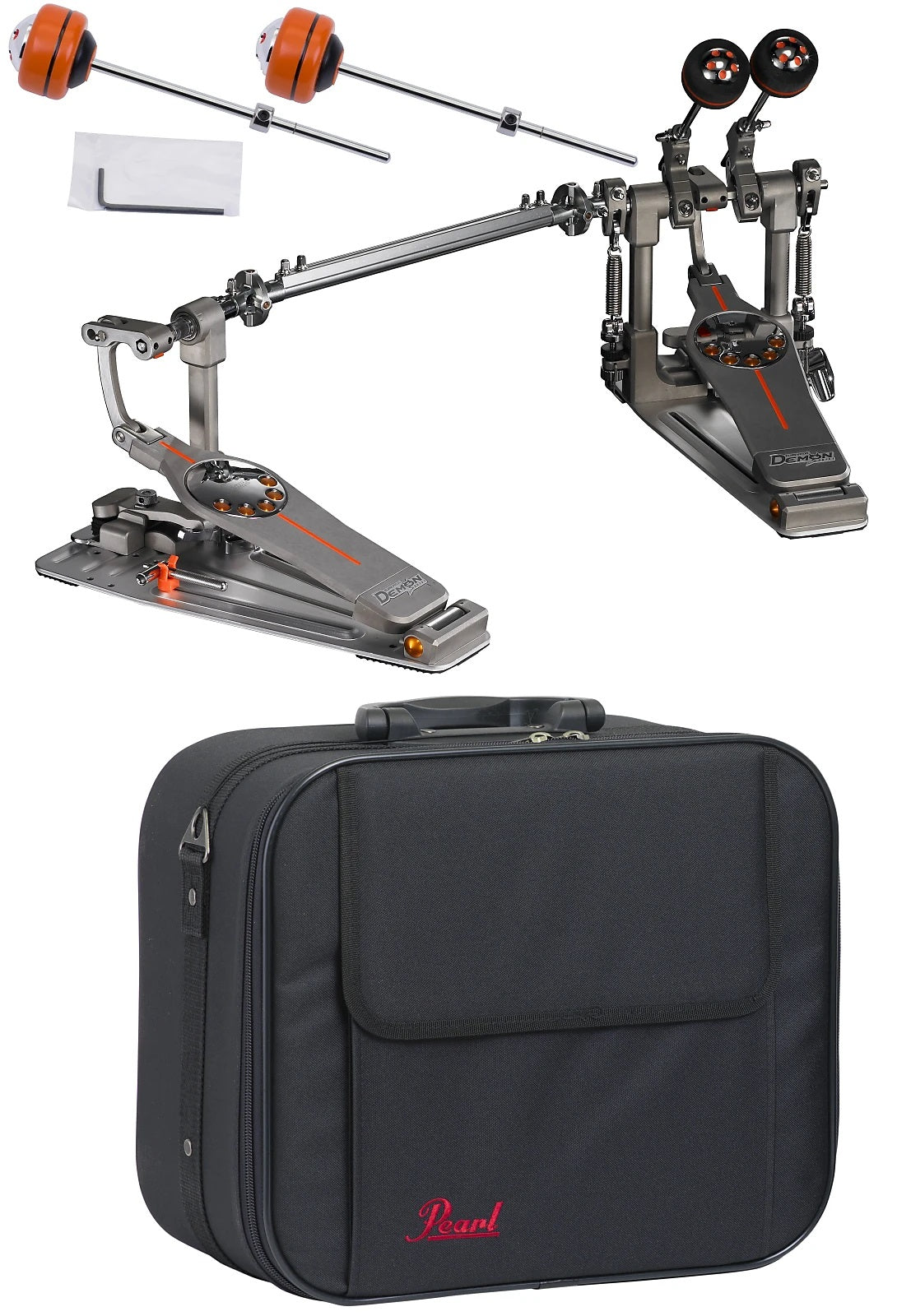 Pearl P3002D Eliminator Demon Drive Double Bass Drum Pedal +Two Wood B –