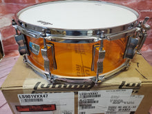 Load image into Gallery viewer, Ludwig Vistalite Amber 5x14" Zep Bonham Snare Drum Molded Acrylic with Bowtie Lugs | Made in the USA | Authorized Dealer
