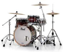 Load image into Gallery viewer, Pearl Masters Complete Natural Banded Redburst 20x14_12x8_14x14 Shell Pack Drums +Bags | Auth Dealer