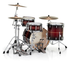 Load image into Gallery viewer, Pearl Masters Complete Natural Banded Redburst Drums 24x14_13x9_16x16 Shell Pack & Bags Auth Dealer