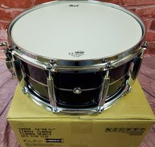 Load image into Gallery viewer, Pearl Pre-Order Masters Maple Complete Quicksilver Black Silver Stripe 14x6.5" Snare Drum NEW Authorized Dealer