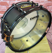 Load image into Gallery viewer, Pearl Matt Halpern 14"x6" Black-on-Brass Signature Snare Drum Powder-Coat Finish | Authorized Dealer