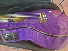 Load image into Gallery viewer, Lanikai Quilted Maple Purple Acoustic/Electric Concert Cutaway Ukulele +FREE Case Authorized Dealer