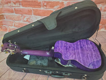 Load image into Gallery viewer, Lanikai Quilted Maple Purple Acoustic/Electric Concert Cutaway Ukulele +FREE Case Authorized Dealer