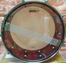 Load image into Gallery viewer, Ludwig Vistalite Red 6.5x14" Zep Bonham Bowtie Lug Snare Drum | Authorized Dealer