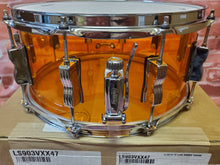 Load image into Gallery viewer, Ludwig *Pre-Order* Vistalite Amber 6.5x14" Zep Bonham Snare Drum Molded Acrylic with Bowtie Lugs | Made in the USA | NEW | Special Order | Authorized Dealer