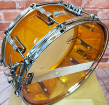 Load image into Gallery viewer, Ludwig *Pre-Order* Vistalite Amber 6.5x14" Zep Bonham Snare Drum Molded Acrylic with Bowtie Lugs | Made in the USA | NEW | Special Order | Authorized Dealer