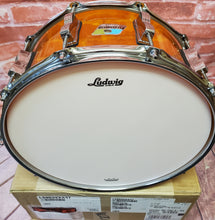 Load image into Gallery viewer, Ludwig *Pre-Order* Vistalite Amber 6.5x14" Zep Bonham Snare Drum Molded Acrylic with Bowtie Lugs | Made in the USA | NEW | Special Order | Authorized Dealer