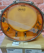 Load image into Gallery viewer, Ludwig *Pre-Order* Vistalite Amber 6.5x14" Zep Bonham Snare Drum Molded Acrylic with Bowtie Lugs | Made in the USA | NEW | Special Order | Authorized Dealer