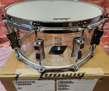 Load image into Gallery viewer, Ludwig *Pre-Order* Vistalite Clear 6.5x14" Zep Bonham Snare Drum Molded Acrylic with Bowtie Lugs | Made in the USA | NEW | Special Order | Authorized Dealer