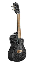 Load image into Gallery viewer, Lanikai Quilted Maple Black Acoustic Electric Cutaway Concert Ukulele Free Case | Authorized Dealer