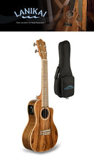 Load image into Gallery viewer, Lanikai Solid Top Acacia Acoustic Electric Cutaway Concert Ukulele +FREE Case | Authorized Dealer
