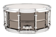 Load image into Gallery viewer, Ludwig Universal Metal 6.5x14" Black Brass Snare Drum Chrome-Plated Triple Flange Hoops Auth Dealer