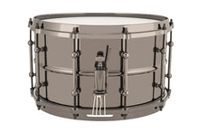 Load image into Gallery viewer, Ludwig Universal Metal 8x14" Black Brass Snare Drum w/Black Nickel Die Cast Hoops Authorized Dealer