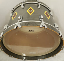Load image into Gallery viewer, Ludwig 110th Anniversary Charcoal Diamond Flash Legacy 3pc Drum Set Mahogany Kit 14x22, 16x16, 9x13