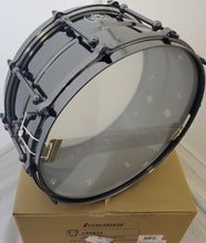 Load image into Gallery viewer, Ludwig Universal Metal 6.5x14" Black Brass Snare Drum Black Nickel Die Cast Hoops Authorized Dealer