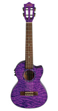 Load image into Gallery viewer, Lanikai Quilted Maple Purple Acoustic/Electric Tenor Cutaway Ukulele | +FREE Bag | Authorized Dealer