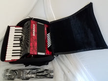 Load image into Gallery viewer, Hohner Bravo II 48 Bass Red Piano Accordion Acordeon +GigBag, Straps, Shirt - Authorized Dealer