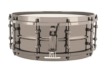 Load image into Gallery viewer, Ludwig Universal Metal 5.5x14" Black Brass Snare Drum Black Nickel Die Cast Hoops Authorized Dealer