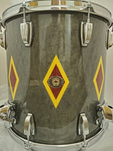 Load image into Gallery viewer, Ludwig 110th Anniversary Charcoal Diamond Flash Legacy 3pc Drum Set Mahogany Kit 14x22, 16x16, 9x13