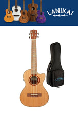 Load image into Gallery viewer, Lanikai Cedar Solid Top Uke Electric Tenor Ukulele Natural Finish | Free Bag | NEW Authorized Dealer