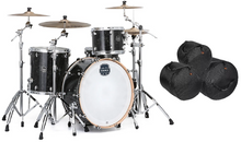 Load image into Gallery viewer, Mapex Saturn V Tour Black Pearl 24x14/13x9/16x16 Drums Shell Pack | Free GigBags | Authorized Dealer