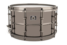 Load image into Gallery viewer, Ludwig Universal Metal 8x14" Black Brass Snare Drum w/Black Nickel Die Cast Hoops Authorized Dealer