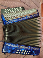 Load image into Gallery viewer, Hohner Corona II FBbEb/FBE/FA Blue Accordion Acordeon +GigBag,Straps,Shirt Authorized Dealer