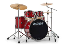 Load image into Gallery viewer, Sonor AQX Stage Red Moon Sparkle 5pc Kit 22x16,10x7,12x8,16x15,14x5.5 Drums & Hardware Auth Dealer