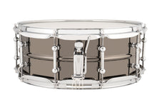 Load image into Gallery viewer, Ludwig Universal Metal 5.5x14" Black Brass Snare Drum Chrome-Plated Triple Flange Hoops Auth Dealer