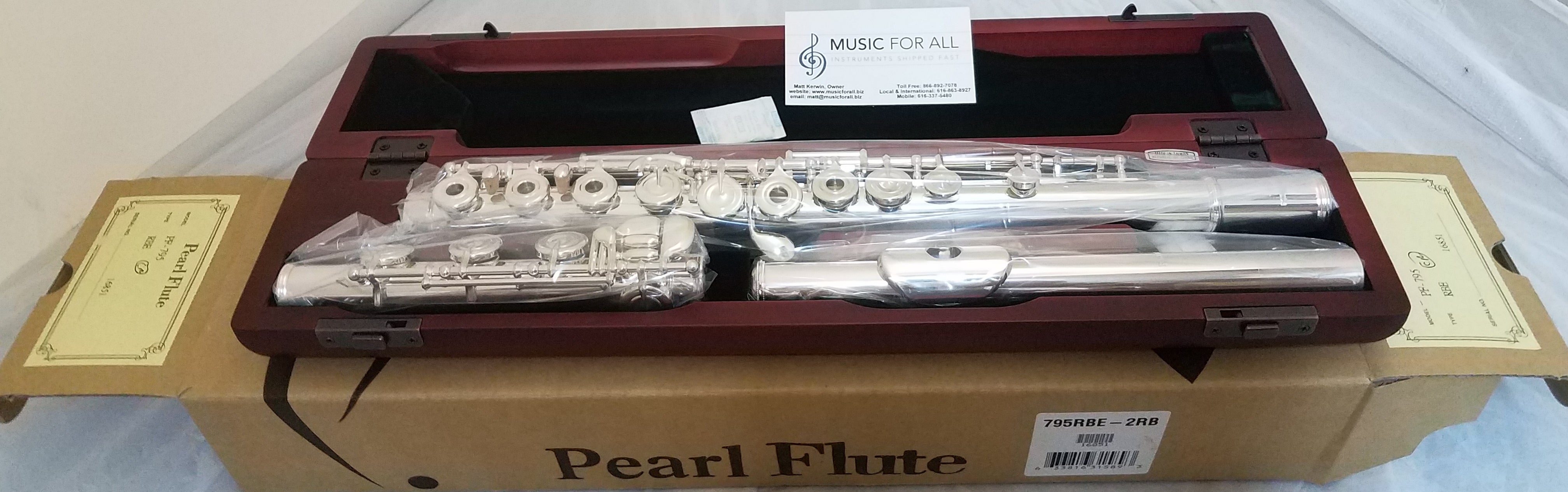 Pearl Flute Elegante 795 Series Flute +Maintenance Kit, Rod  Case Spe – 