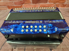 Load image into Gallery viewer, Hohner Corona II FBbEb/FBE/FA Blue Accordion Acordeon +GigBag,Straps,Shirt Authorized Dealer