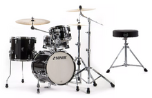 Load image into Gallery viewer, Sonor AQ2 Transparent Black Lacquer SAFARI 16x15_13x12_10x7_13x6 Drums +Throne | Authorized Dealer