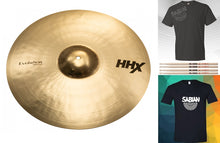 Load image into Gallery viewer, Sabian HHX 20" Evolution Crash Brilliant Finish Cymbal + TShirt & VF Sticks Bundle Authorized Dealer