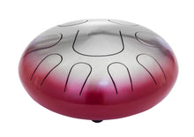 Load image into Gallery viewer, Pearl Awakening 9 Note C Major Scale 10" Tongue Drum Crimson Burst Lacquer +Rubber Mallets | Hand Finger | NEW | Authorized Dealer