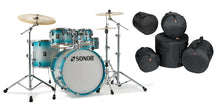 Load image into Gallery viewer, Sonor AQ2 Aqua Silver Lacquer STAGE Kit 22x17_16x15_12x8_10x7_14x6 Shell Pack Bags Authorized Dealer