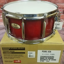 Load image into Gallery viewer, Pearl Session Studio Select Antique Crimson Burst 14x6.5" Snare Drum - NEW Authorized Dealer