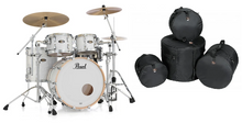 Load image into Gallery viewer, Pearl Masters Maple Gum Matte White Marine Pearl 22x16_10x7_12x8_16x16 Drums +Free Bags Auth Dealer