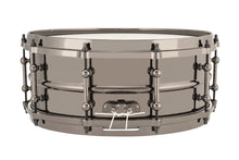 Load image into Gallery viewer, Ludwig Universal Metal 5.5x14" Black Brass Snare Drum Black Nickel Die Cast Hoops Authorized Dealer