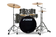 Load image into Gallery viewer, Sonor AQX Stage Black Midnight Sparkle 5pc Kit 22x16,10x7,12x8,16x15,14x5.5 Drums & Hardware Auth Dealer