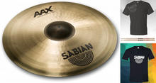 Load image into Gallery viewer, Sabian AAX 21" Raw Bell Dry Ride Cymbal Natural Finish | Bundle & Save| Made in Canada | Auth Dealer