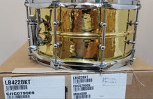 Load image into Gallery viewer, Ludwig 6.5x14" Hammered Brass Hammered Kit Snare Drum with Tube Lugs LB422BKT Made in the USA NEW Authorized Dealer